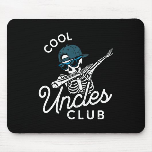 Tapis De Souris Funny Cool Uncles Club Shirt Funny Skeleton Uncle  (Devant)