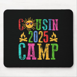 Tapis De Souris Funny Cousin Camp 2025 Camping Crew Vacatio d'été