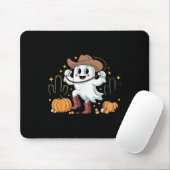 Tapis De Souris Funny Cowboy Halloween Ghost Western Fall For Spoo (Avec souris)