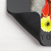 Tapis De Souris Funny Crazy Chicken Lady Word Art (Coin)