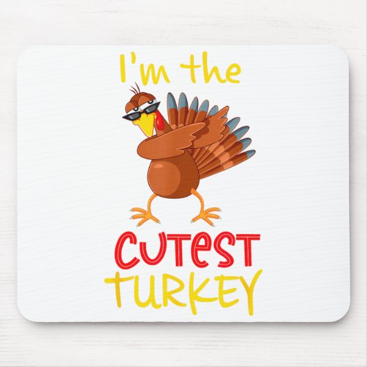 Tapis De Souris Funny Cutest Turkey Matching Family Group Thanksgi (Devant)