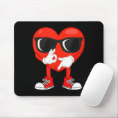 Tapis De Souris Funny Dabbing Heart Valentines Day 67 Six Seven Lo (Avec souris)