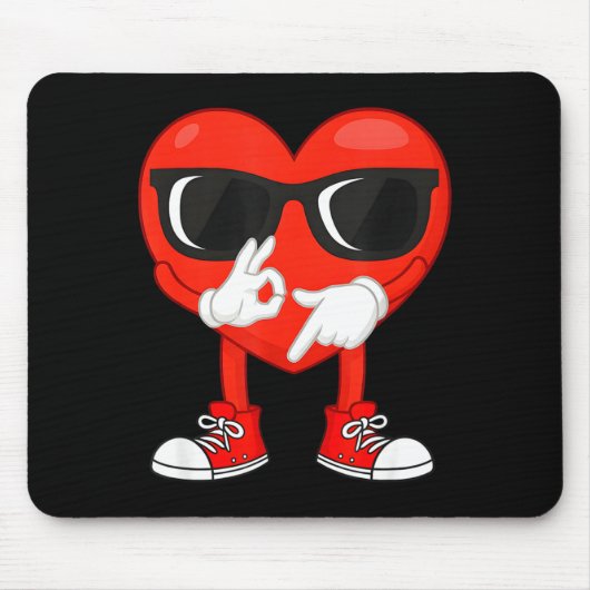 Tapis De Souris Funny Dabbing Heart Valentines Day 67 Six Seven Lo (Devant)