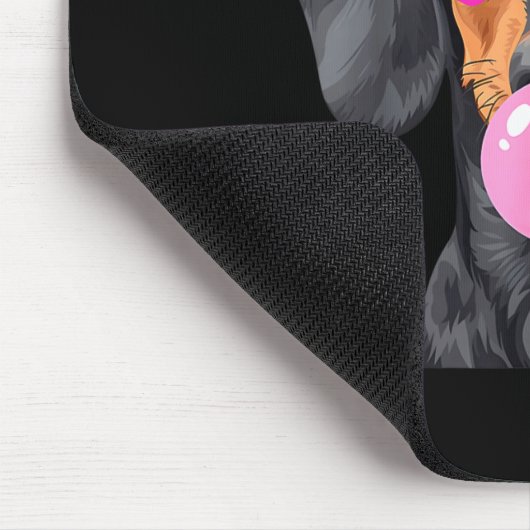 Tapis De Souris Funny Dachshund Wearing Gles And Blowing Nk Bubble (Coin)