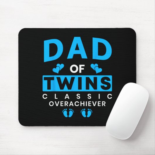 Tapis De Souris Funny Dad Of Twins Clic Overachiever Twins  (Avec souris)
