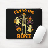 Tapis De Souris Funny Dad To The Bone Skeleton With Kids Halloween (Avec souris)