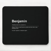 Tapis De Souris Funny Definition Quote For The Name Benjamin _ (Devant)