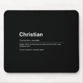 Tapis De Souris Funny Definition Quote For The Name Christian _  (Devant)