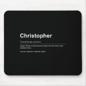 Tapis De Souris Funny Definition Quote For The Name Christopher _ (Devant)