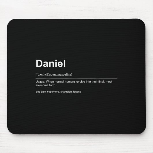 Tapis De Souris Funny Definition Quote For The Name Daniel _ (Devant)