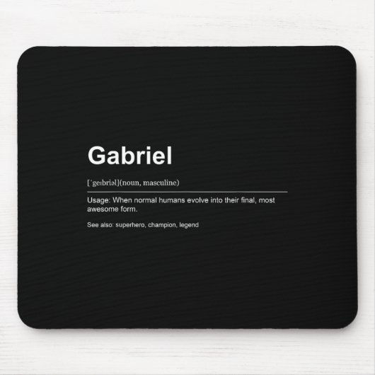 Tapis De Souris Funny Definition Quote For The Name Gabriel _ (Devant)