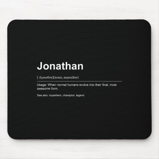 Tapis De Souris Funny Definition Quote For The Name Jonathan _ (Devant)