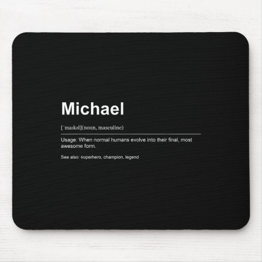 Tapis De Souris Funny Definition Quote For The Name Michael _ (Devant)