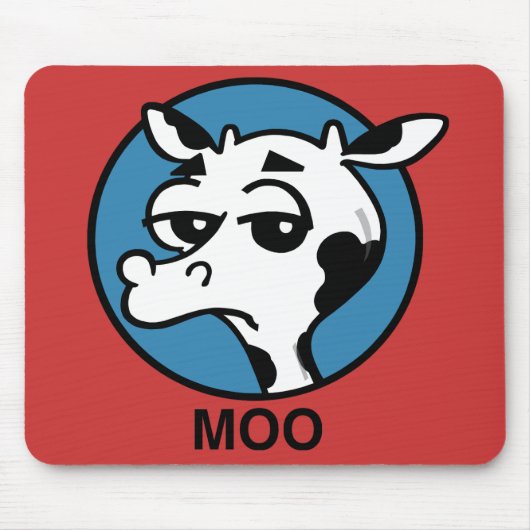 TAPIS DE SOURIS FUNNY DESIGN MOO COW MOUSE PAD (Devant)