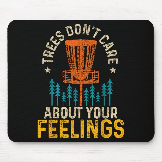 Tapis De Souris Funny Disc Golf Apparel Co. Les arbres de Disc Gol (Devant)