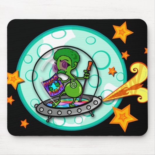 TAPIS DE SOURIS FUNNY DISCO ALIEN MOUSE PAD (Devant)