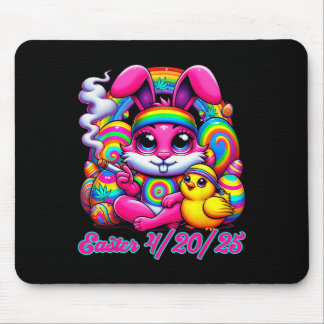 Tapis De Souris Funny Easter Bunny Chick Smoking 