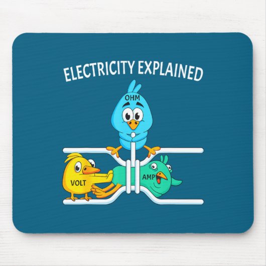 Tapis De Souris Funny Electrician For Men Women Electricity Engine (Devant)
