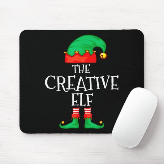 Tapis De Souris Funny Elf Family Christmas Creative Elf Sweater Me (Avec souris)