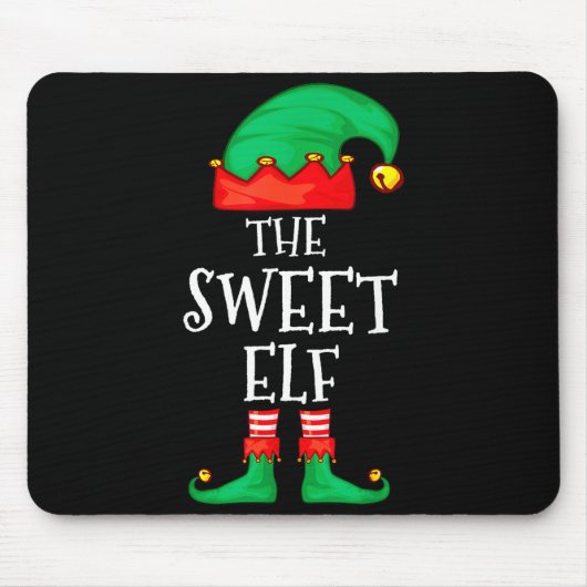 Tapis De Souris Funny Elf Family Christmas The Sweet Elf Sweater M (Devant)