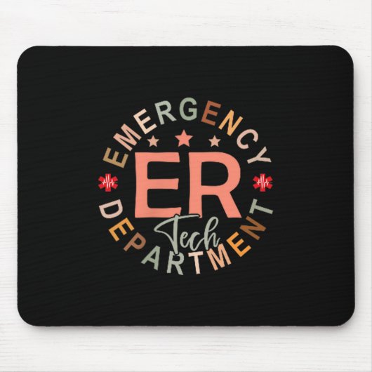 Tapis De Souris Funny Emergency Department Tech Emergency Room Tec (Devant)