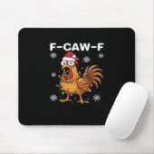Tapis De Souris Funny F-Caw-F Christmas Chicken Classic (Avec souris)