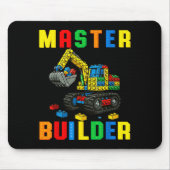 Tapis De Souris Funny Family Master Builder Building Bricks Blocks (Devant)