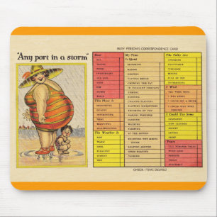 Tapis De Souris Funny Fat Lady sur la plage