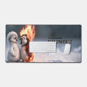 Tapis de souris Funny Fire and Ice Penguin (Clavier et souris)