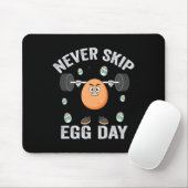 Tapis De Souris Funny Fitness Easter Sunday Never Skip Egg Day Gym (Avec souris)