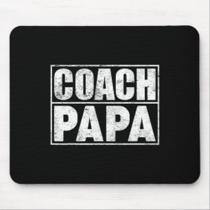 Tapis De Souris Funny Football Football entraîneur de basket Papa