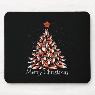 Tapis De Souris Funny Fox Noël Arbre Renards Renards Renards