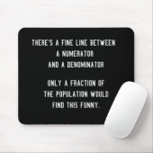 Tapis De Souris Funny Fractions Blagues cadeau pour les mathématic (Avec souris)