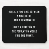 Tapis De Souris Funny Fractions Blagues cadeau pour les mathématic (Devant)