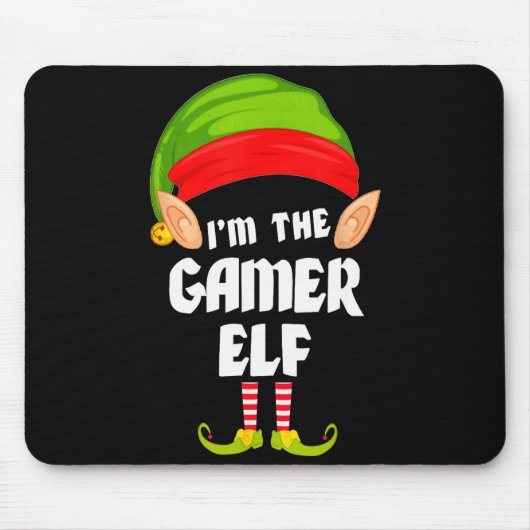 Tapis De Souris Funny Gamer Elf Matching Family Group Pj Christmas (Devant)