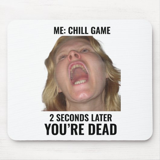 Tapis De Souris Funny Gaming Meme Mouse Pad Screaming Face (Devant)