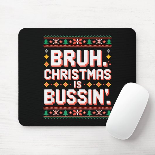 Tapis De Souris Funny Gen Alpha Gen Z Slang Funny Christmas Sweate (Avec souris)