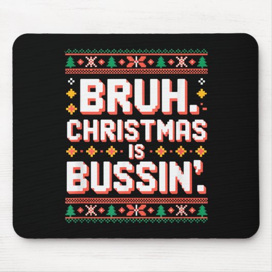 Tapis De Souris Funny Gen Alpha Gen Z Slang Funny Christmas Sweate (Devant)