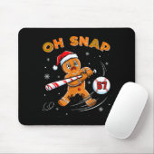 Tapis De Souris Funny Gingerbread Man Oh Snap 67 Baseball Meme Fun (Avec souris)
