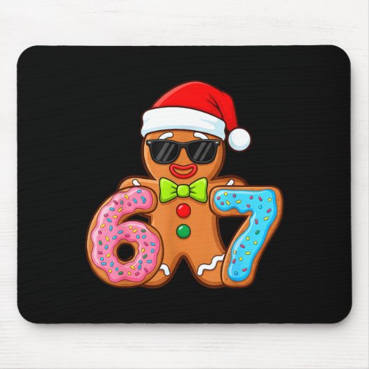 Tapis De Souris Funny Gingerbread Six Seven 67 Ice Cream Drip Chri (Devant)