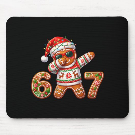 Tapis De Souris Funny Gingerbread Six Seven 67 Ice Cream Drip Chri (Devant)