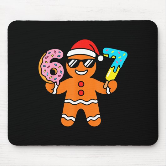 Tapis De Souris Funny Gingerbread Six Seven 67 Ice Cream Drip Chri (Devant)
