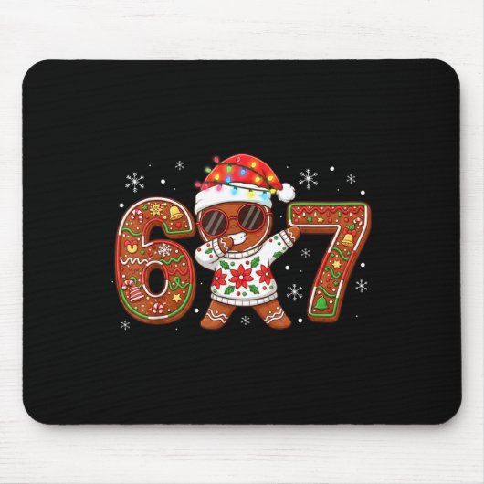 Tapis De Souris Funny Gingerbread Six Seven 67 Ice Cream Drip Chri (Devant)