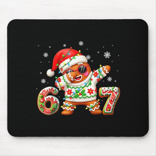 Tapis De Souris Funny Gingerbread Six Seven 67 Ice Cream Drip Chri (Devant)
