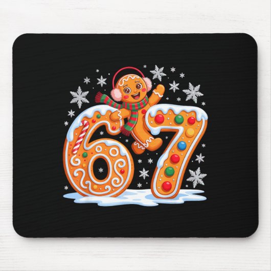 Tapis De Souris Funny Gingerbread Six Seven 67 Ice Cream Drip Chri (Devant)