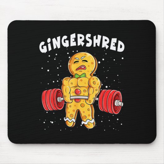Tapis De Souris Funny Gingerbread Xmas Deadlift Tee Uni-adults  (Devant)