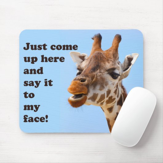 Tapis De Souris Funny Giraffe Mousepad (Avec souris)