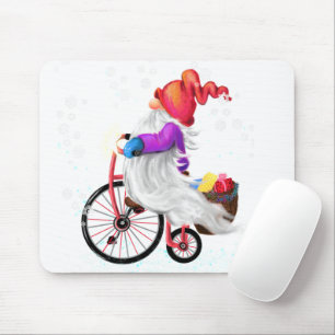 Tapis De Souris Funny Gnome with Bike and Toxits