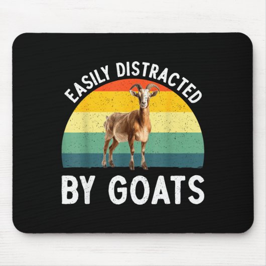 Tapis De Souris Funny Goat Design Men Women Kid Farm Animal Pygmy (Devant)