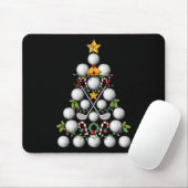 Tapis De Souris Funny Golf Ball Christmas Tree Christmas Golf Love (Avec souris)